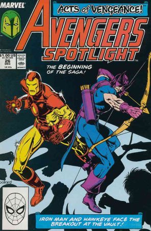 Avengers Spotlight 26 published by Marvel with cover art by Keith Pollard