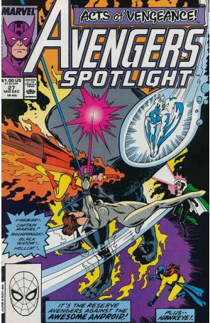Avengers Spotlight 27 published by Marvel with cover art by June Brigman