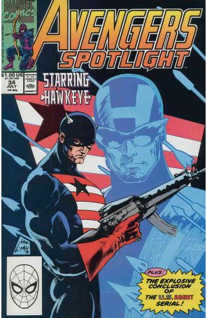 Avengers Spotlight 34 published by Marvel with cover art by Steve Lightle