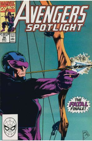 Avengers Spotlight 36 published by Marvel with cover art by Steve Lightle
