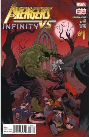 Avengers Vs. Infinity 1 published by Marvel with cover art by Kalman Andrasofszky