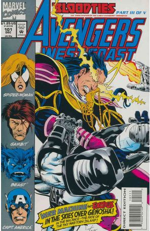Avengers West Coast 101 published by Marvel with cover art by Dave Ross