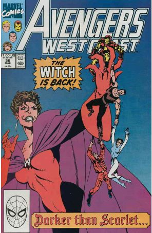 Avengers West Coast 56 published by Marvel with cover art by John Byrne