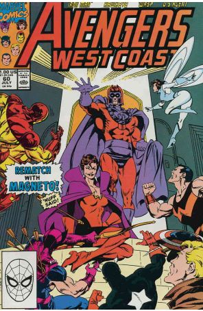 Avengers West Coast 60 published by Marvel with cover art by Paul Ryan