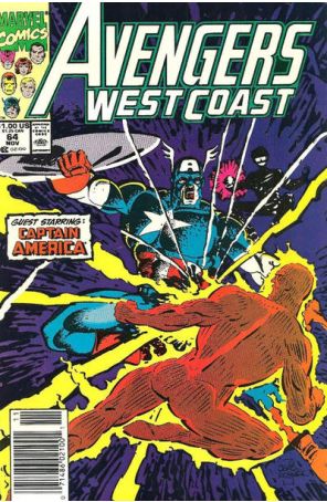 Avengers West Coast 64 (Newsstand) published by Marvel with cover art by Chris Wozniak