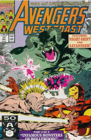 Avengers West Coast 77 published by Marvel with cover art by Dave Ross