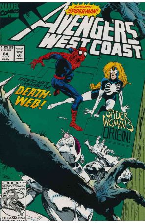 Avengers West Coast 84 published by Marvel with cover art by Dave Ross