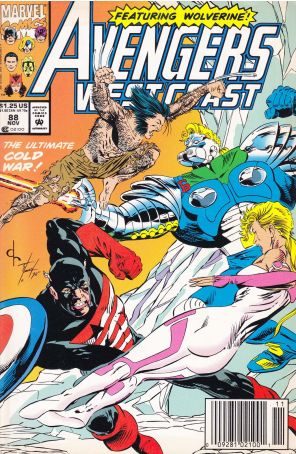 Avengers West Coast 88 (Newsstand) published by Marvel with cover art by Dave Ross