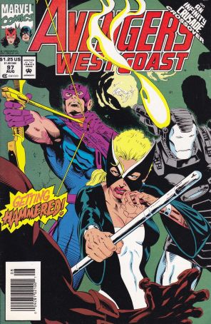 Avengers West Coast 97 (Newsstand) published by Marvel with cover art by Dave Ross
