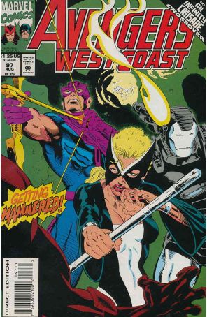 Avengers West Coast 97 published by Marvel with cover art by Dave Ross