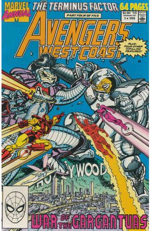 Avengers West Coast Annual 5 published by Marvel with cover art by Tom Morgan