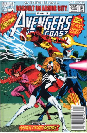 Avengers West Coast Annual 7 (Newsstand) published by Marvel with cover art by Dave Ross