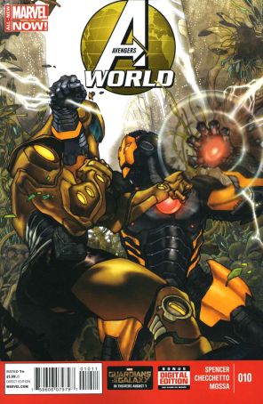 Avengers World 10 published by Marvel with cover art by Simone Bianchi