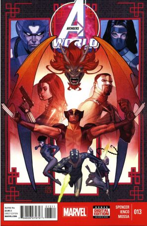 Avengers World 13 published by Marvel with cover art by Jorge Molina