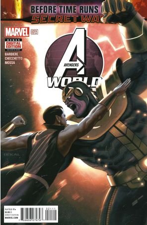 Avengers World 21 published by Marvel with cover art by Jeff Dekal