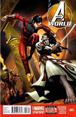 Avengers World 3 published by Marvel with cover art by Rags Morales