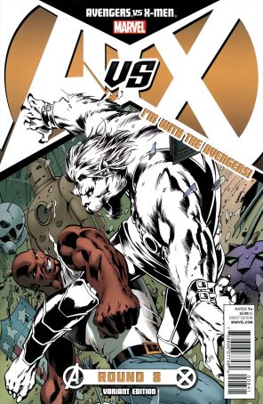 Avengers vs. X-Men 8C published by Marvel with cover art by Alan Davis