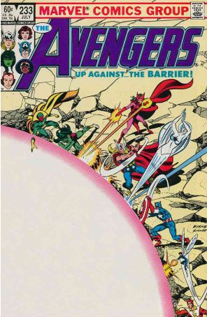 The Avengers 233 published by Marvel with cover art by John Byrne