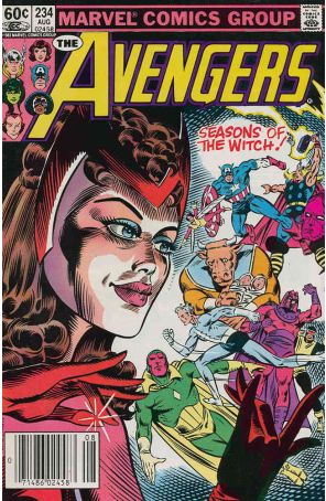 The Avengers 234 (Newsstand) published by Marvel with cover art by Al Milgrom