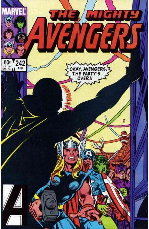 The Avengers 242 published by Marvel with cover art by Al Milgrom