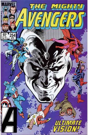 The Avengers 254 published by Marvel with cover art by Bob Hall