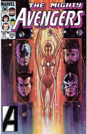 The Avengers 255 published by Marvel with cover art by Tom Palmer