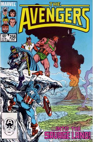 The Avengers 256 published by Marvel with cover art by John Buscema