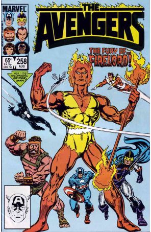 The Avengers 258 published by Marvel with cover art by John Buscema