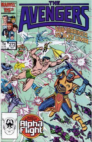 The Avengers 272 published by Marvel with cover art by John Buscema