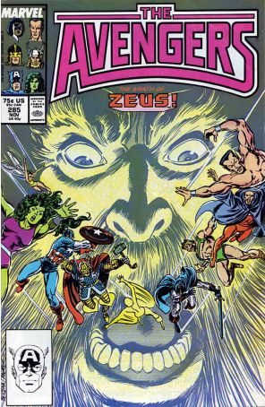 The Avengers 285 published by Marvel with cover art by John Buscema
