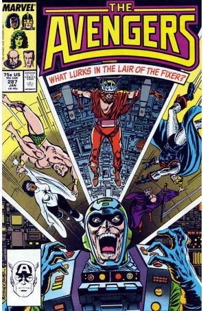 The Avengers 287 published by Marvel with cover art by John Buscema