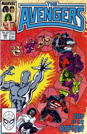 The Avengers 290 published by Marvel with cover art by John Buscema