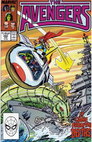 The Avengers 292 published by Marvel with cover art by John Buscema