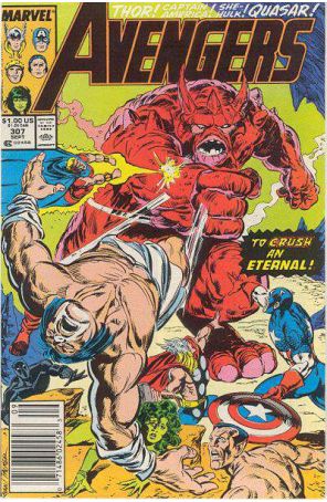 The Avengers 307 (Newsstand) published by Marvel with cover art by Paul Ryan