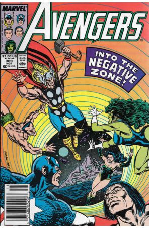 The Avengers 309 (Newsstand) published by Marvel with cover art by Paul Ryan