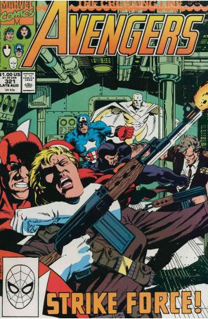 The Avengers 321 published by Marvel with cover art by Paul Ryan