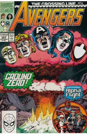 The Avengers 323 published by Marvel with cover art by Paul Ryan