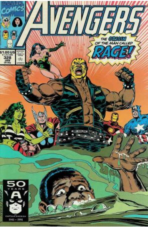 The Avengers 328 published by Marvel with cover art by Paul Ryan