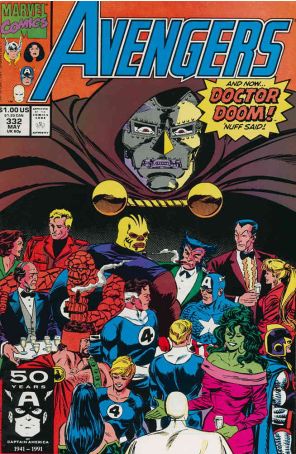 The Avengers 332 published by Marvel with cover art by Paul Ryan