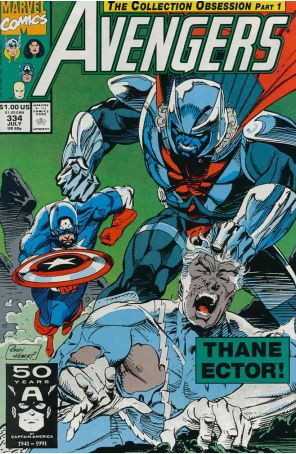 The Avengers 334 published by Marvel with cover art by Andy Kubert