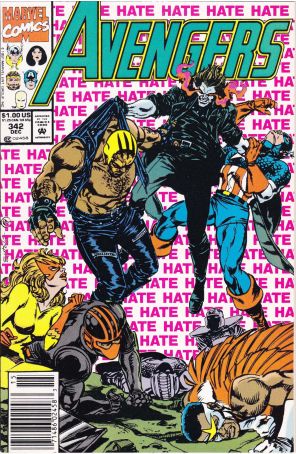 The Avengers 342 (Newsstand) published by Marvel with cover art by Steve Epting