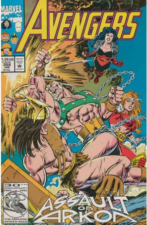 The Avengers 358 published by Marvel with cover art by Steve Epting