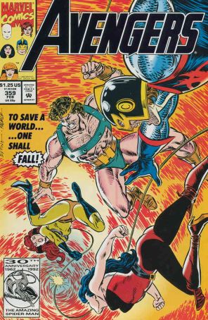 The Avengers 359 published by Marvel with cover art by Steve Epting