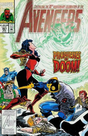 The Avengers 361 published by Marvel with cover art by Steve Epting