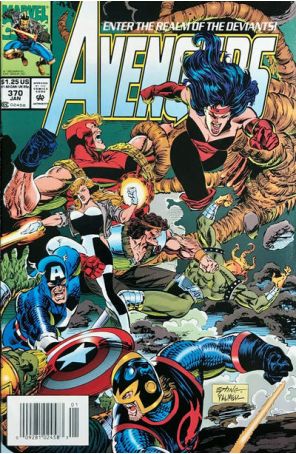 The Avengers 370 (Newsstand) published by Marvel with cover art by Steve Epting