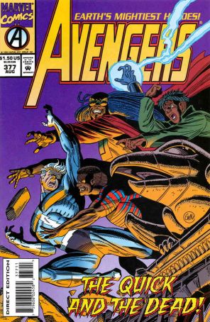 The Avengers 377 published by Marvel with cover art by Grant Miehm