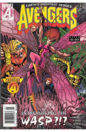 The Avengers 394 (Newsstand) published by Marvel with cover art by Mike Deodato Jr.