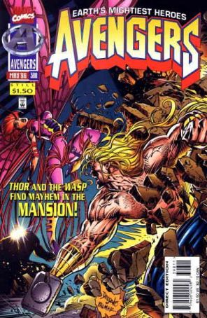 The Avengers 398 published by Marvel with cover art by Mike Deodato Jr.