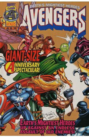The Avengers 400 (Newsstand) published by Marvel with cover art by Mike Deodato Jr.