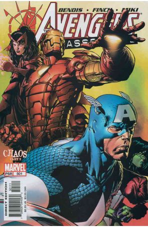 The Avengers 501 published by Marvel with cover art by David Finch